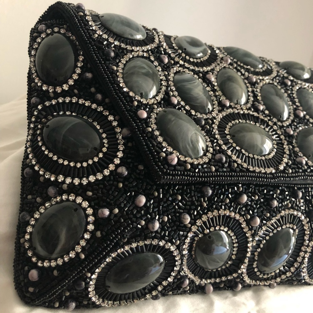 Stuart Weitzman Clutch Stone Studded Bay